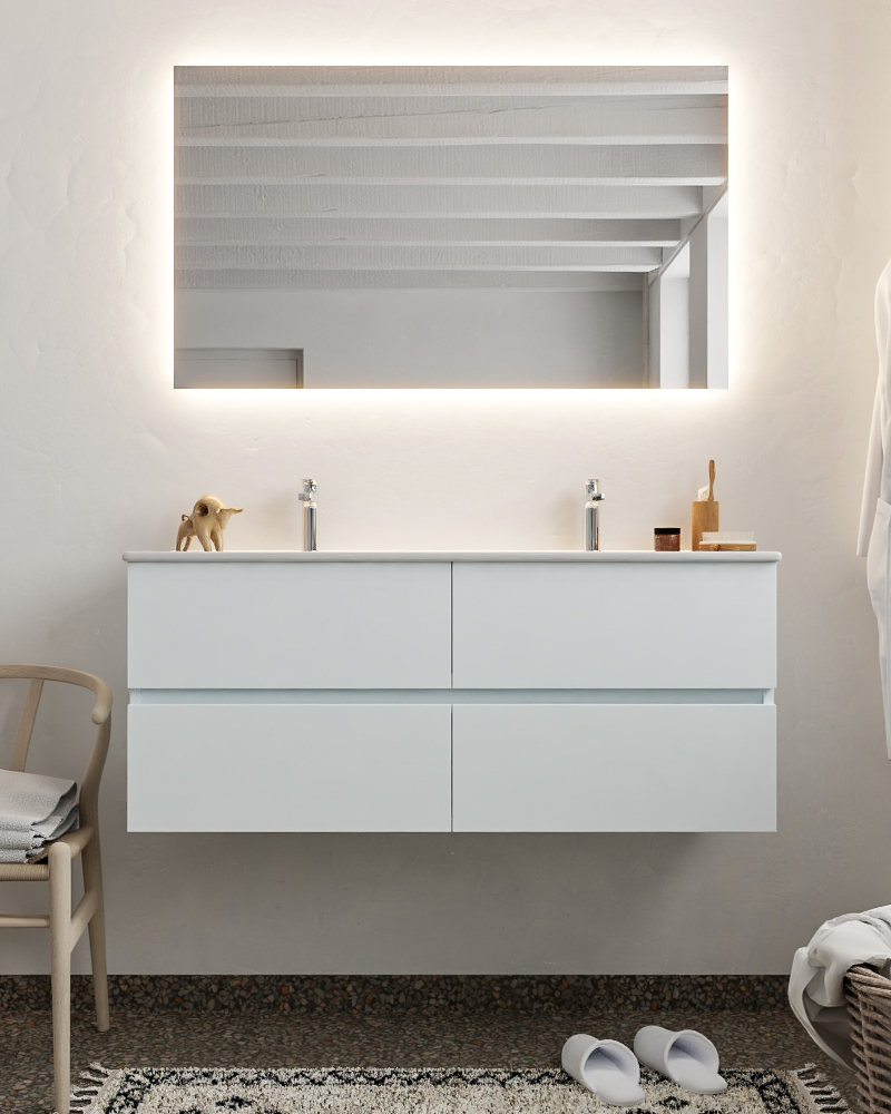 MONDIAZ VICA 120cm mueble de baño Clay 4 cajones lavabo DENIA Doble 2 orificios. 3 MONDIAZ VICA 120cm mueble de baño Clay 4 cajones lavabo DENIA Doble 2 orificios. - Imagen 3
