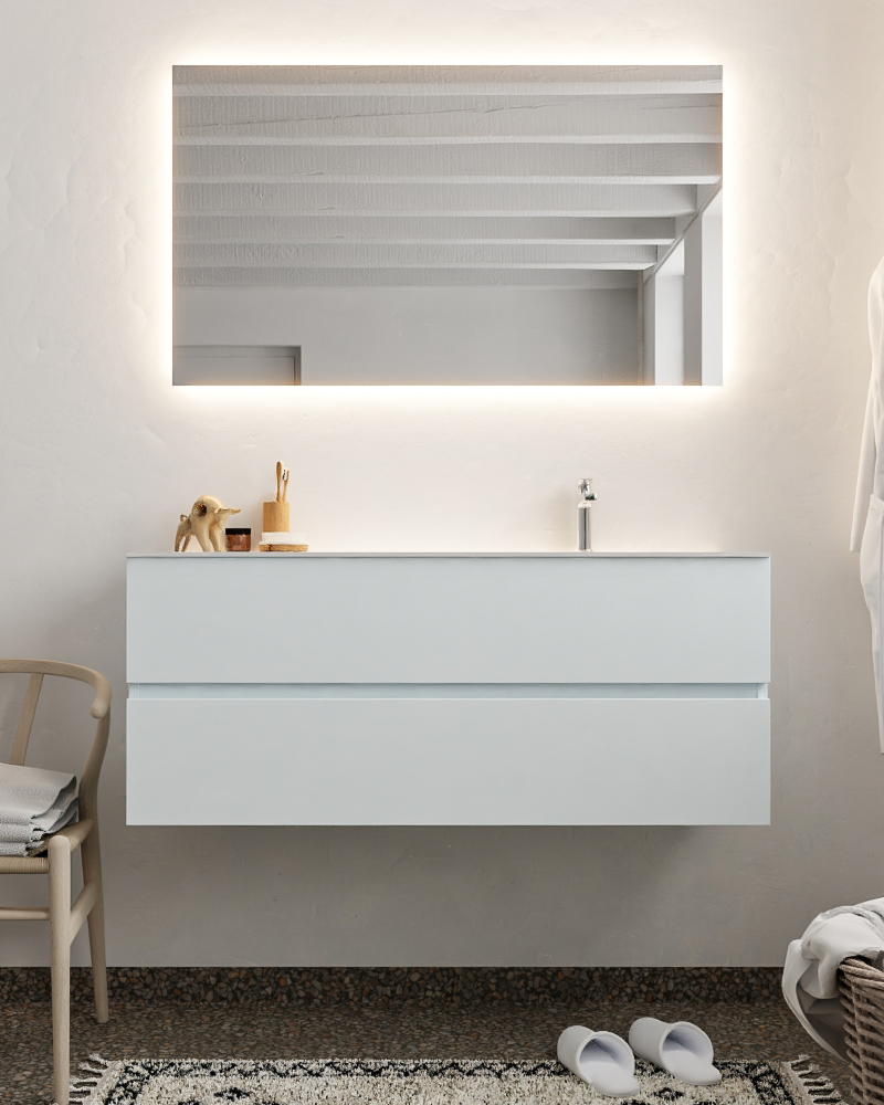 MONDIAZ VICA 120cm mueble de baño Clay 2 cajones lavabo CLOUD Derecho 1 orificio. 3 MONDIAZ VICA 120cm mueble de baño Clay 2 cajones lavabo CLOUD Derecho 1 orificio. - Imagen 3
