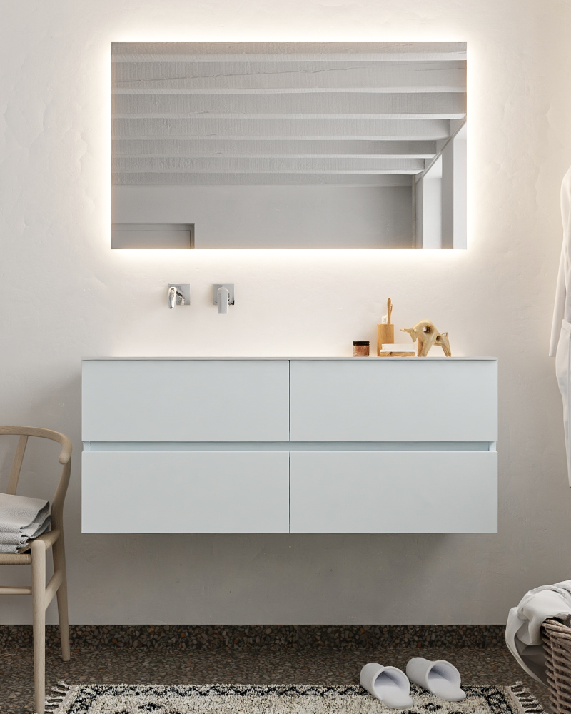 MONDIAZ VICA 120cm mueble de baño Clay 4 cajones lavabo CLOUD Izquierda sin orificio. 3 MONDIAZ VICA 120cm mueble de baño Clay 4 cajones lavabo CLOUD Izquierda sin orificio. - Imagen 3