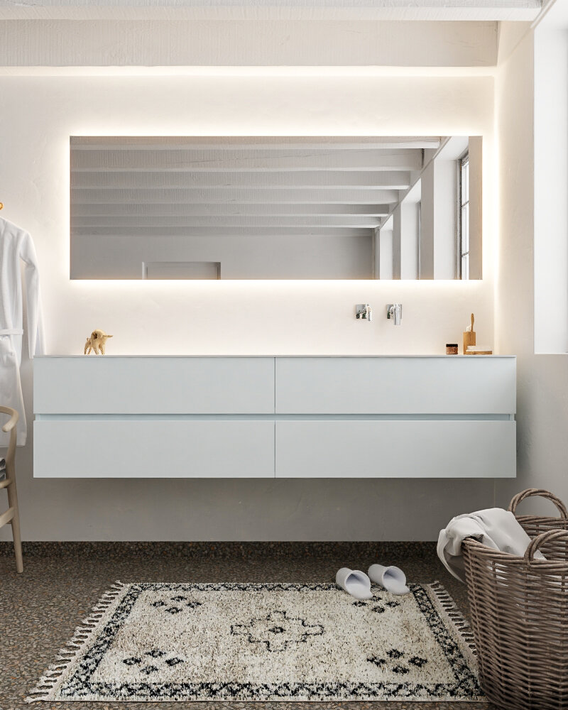 MONDIAZ VICA 200cm mueble de baño Clay 4 cajones lavabo CLOUD Derecho sin orificio. 3 MONDIAZ VICA 200cm mueble de baño Clay 4 cajones lavabo CLOUD Derecho sin orificio. - Imagen 3