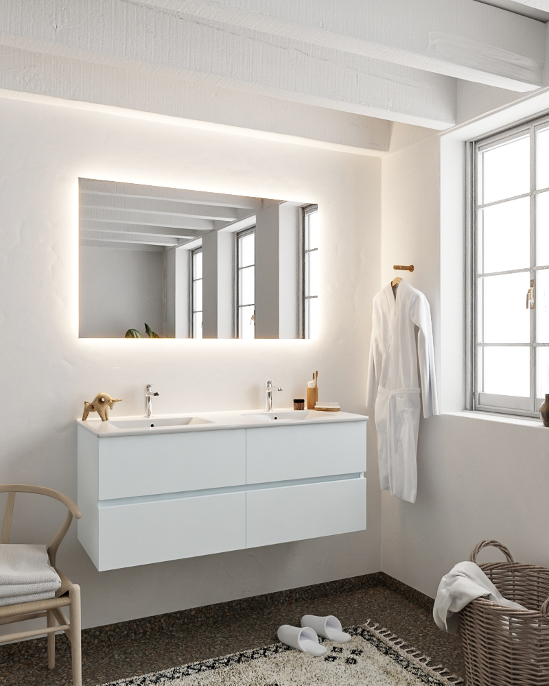 MONDIAZ VICA 120cm mueble de baño Clay 4 cajones lavabo DENIA Doble 2 orificios. 2 MONDIAZ VICA 120cm mueble de baño Clay 4 cajones lavabo DENIA Doble 2 orificios. - Imagen 2