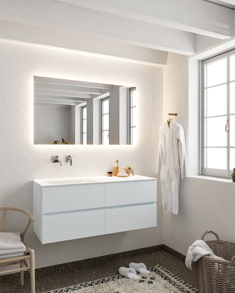MONDIAZ VICA 120cm mueble de baño Clay 4 cajones lavabo CLOUD Izquierda sin orificio. 2 MONDIAZ VICA 120cm mueble de baño Clay 4 cajones lavabo CLOUD Izquierda sin orificio. - Imagen 2