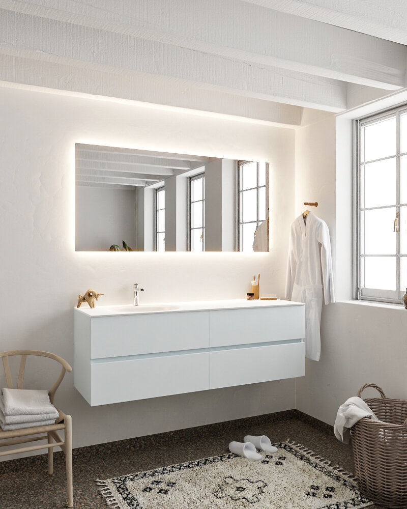 MONDIAZ VICA 150cm mueble de baño Clay 4 cajones lavabo MOON Izquierda 1 orificio. 2 MONDIAZ VICA 150cm mueble de baño Clay 4 cajones lavabo MOON Izquierda 1 orificio. - Imagen 2