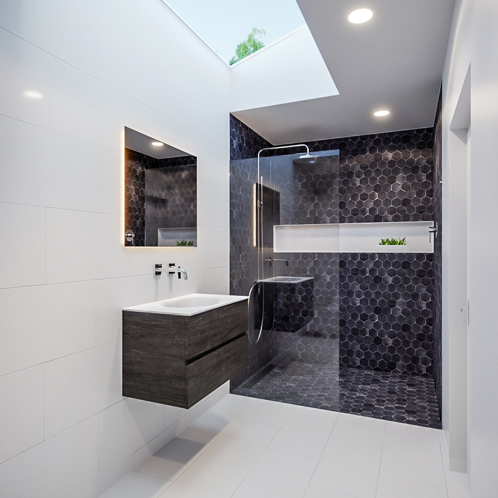 MONDIAZ VICA 80cm mueble de baño Dark Brown 2 cajones lavabo MOON Centro sin orificio con espejo LED. 2 MONDIAZ VICA 80cm mueble de baño Dark Brown 2 cajones lavabo MOON Centro sin orificio con espejo LED. - Imagen 2