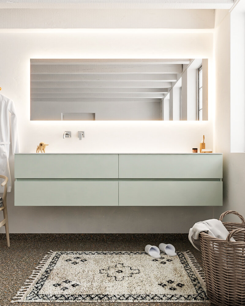 MONDIAZ VICA 200cm mueble de baño Greey 4 cajones lavabo CLOUD Izquierda sin orificio. 3 MONDIAZ VICA 200cm mueble de baño Greey 4 cajones lavabo CLOUD Izquierda sin orificio. - Imagen 3
