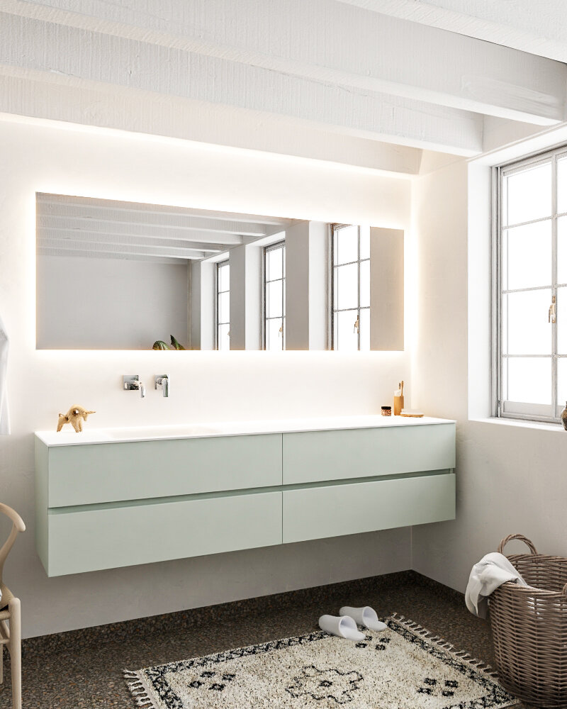 MONDIAZ VICA 200cm mueble de baño Greey 4 cajones lavabo CLOUD Izquierda sin orificio. 2 MONDIAZ VICA 200cm mueble de baño Greey 4 cajones lavabo CLOUD Izquierda sin orificio. - Imagen 2