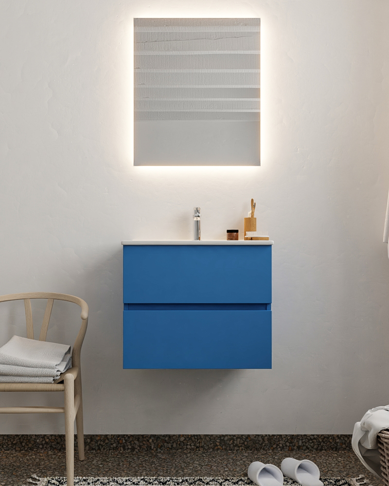 MONDIAZ VICA 60cm mueble de baño Jeans 2 cajones lavabo DENIA Centro 1 orificio. 3 MONDIAZ VICA 60cm mueble de baño Jeans 2 cajones lavabo DENIA Centro 1 orificio. - Imagen 3