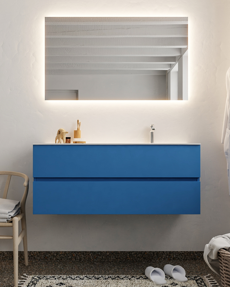 MONDIAZ VICA 120cm mueble de baño Jeans 2 cajones lavabo MOON Derecho 1 orificio. 3 MONDIAZ VICA 120cm mueble de baño Jeans 2 cajones lavabo MOON Derecho 1 orificio. - Imagen 3