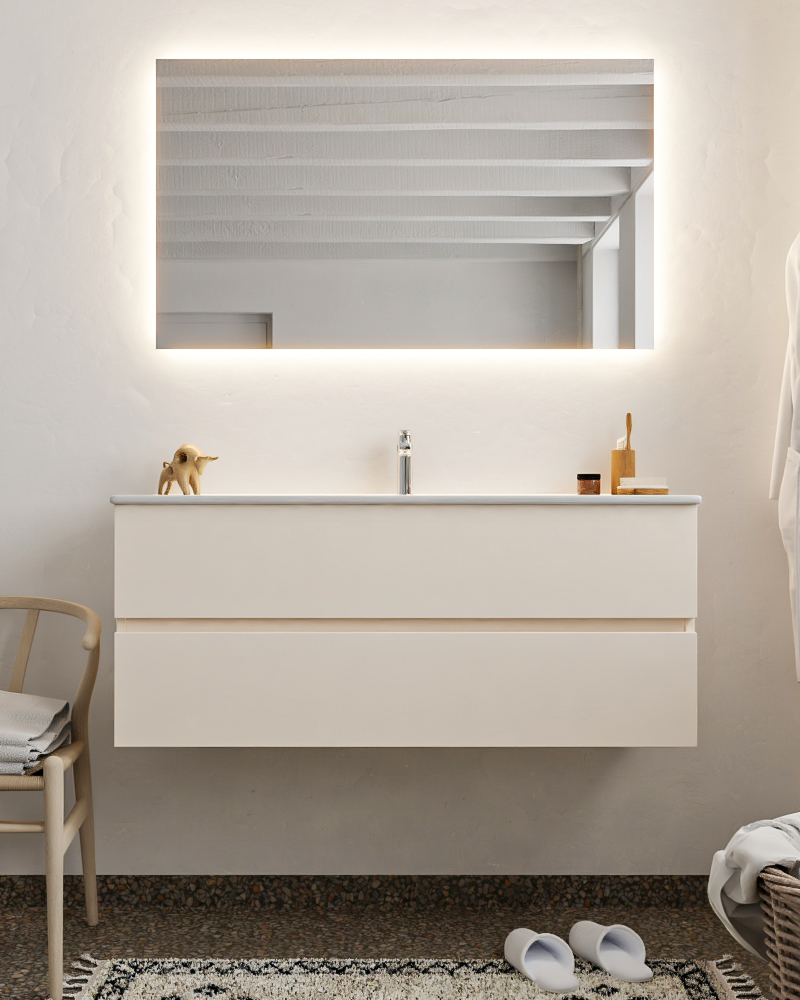 MONDIAZ VICA 120cm mueble de baño Linen 2 cajones lavabo DENIA Centro 1 orificio. 3 MONDIAZ VICA 120cm mueble de baño Linen 2 cajones lavabo DENIA Centro 1 orificio. - Imagen 3