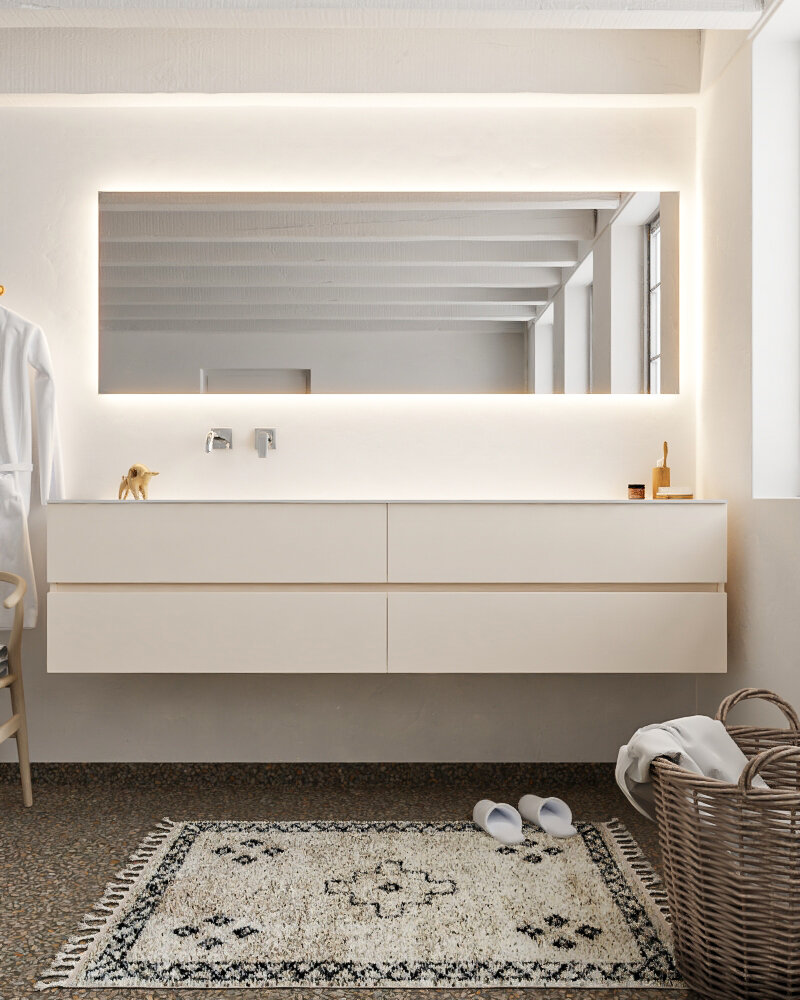 MONDIAZ VICA 200cm mueble de baño Linen 4 cajones lavabo MOON Izquierda sin orificio. 3 MONDIAZ VICA 200cm mueble de baño Linen 4 cajones lavabo MOON Izquierda sin orificio. - Imagen 3