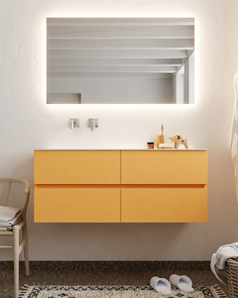 MONDIAZ VICA 120cm mueble de baño Ocher 4 cajones lavabo CLOUD Izquierda sin orificio. 3 MONDIAZ VICA 120cm mueble de baño Ocher 4 cajones lavabo CLOUD Izquierda sin orificio. - Imagen 3