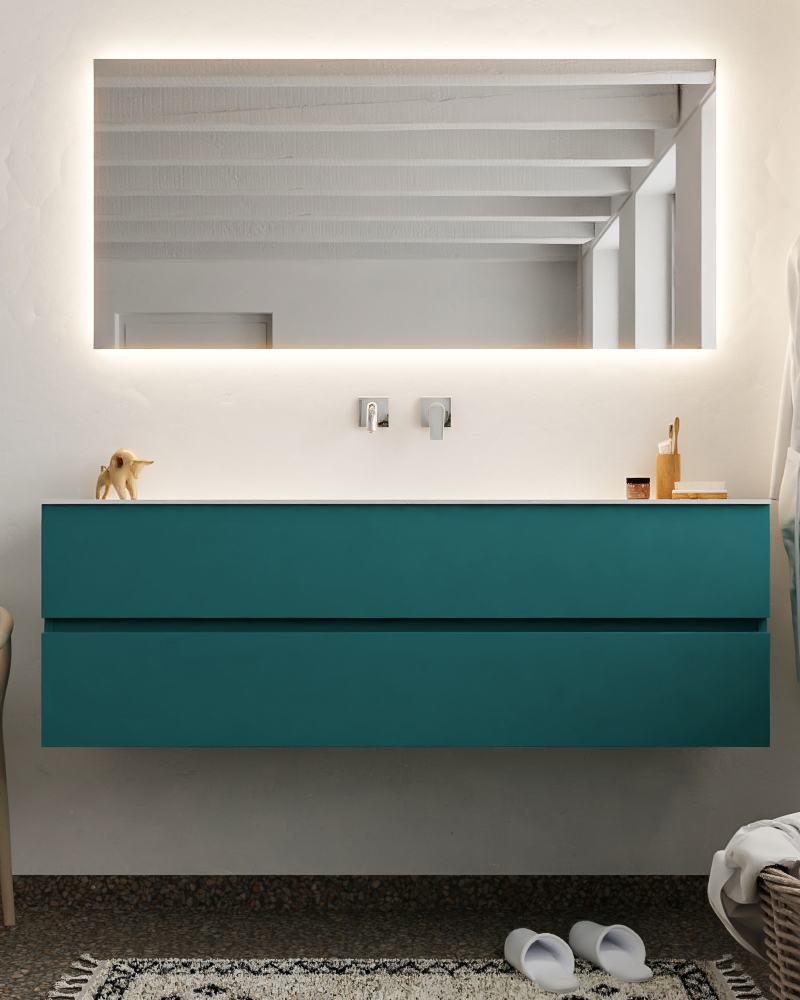 MONDIAZ VICA 150cm mueble de baño Smag 2 cajones lavabo CLOUD Centro sin orificio. 3 MONDIAZ VICA 150cm mueble de baño Smag 2 cajones lavabo CLOUD Centro sin orificio. - Imagen 3