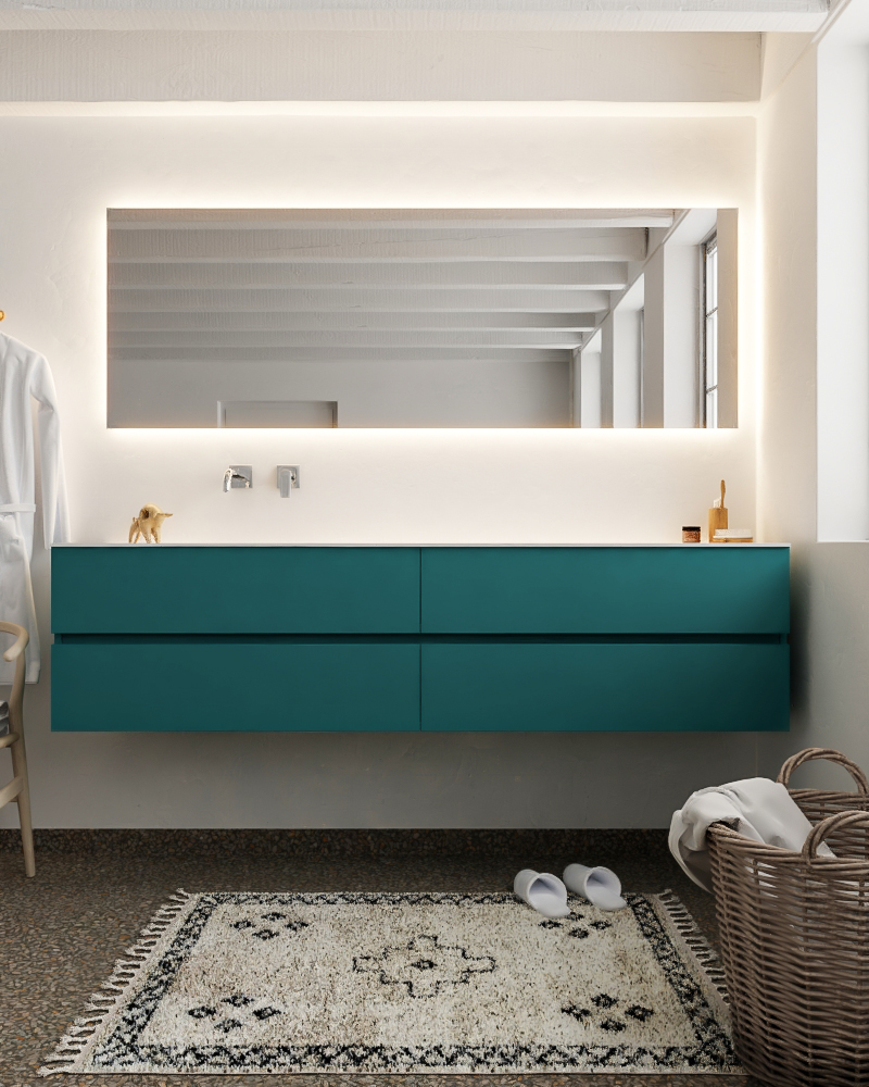 MONDIAZ VICA 200cm mueble de baño Smag 4 cajones lavabo MOON Izquierda sin orificio. 3 MONDIAZ VICA 200cm mueble de baño Smag 4 cajones lavabo MOON Izquierda sin orificio. - Imagen 3