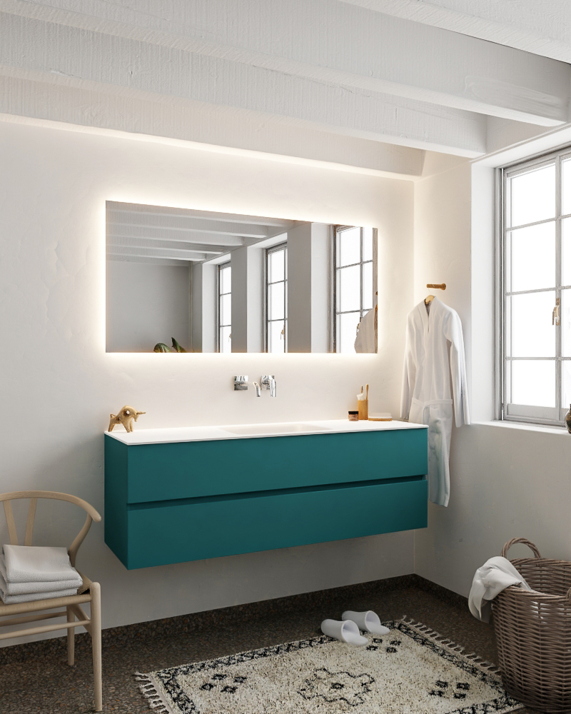 MONDIAZ VICA 150cm mueble de baño Smag 2 cajones lavabo CLOUD Centro sin orificio. 2 MONDIAZ VICA 150cm mueble de baño Smag 2 cajones lavabo CLOUD Centro sin orificio. - Imagen 2