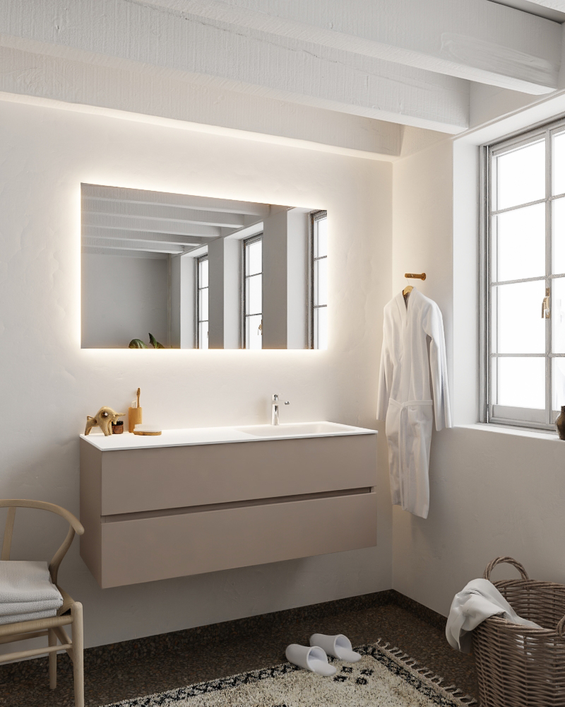 MONDIAZ VICA 120cm mueble de baño Smoke 2 cajones lavabo CLOUD Derecho 1 orificio. 2 MONDIAZ VICA 120cm mueble de baño Smoke 2 cajones lavabo CLOUD Derecho 1 orificio. - Imagen 2