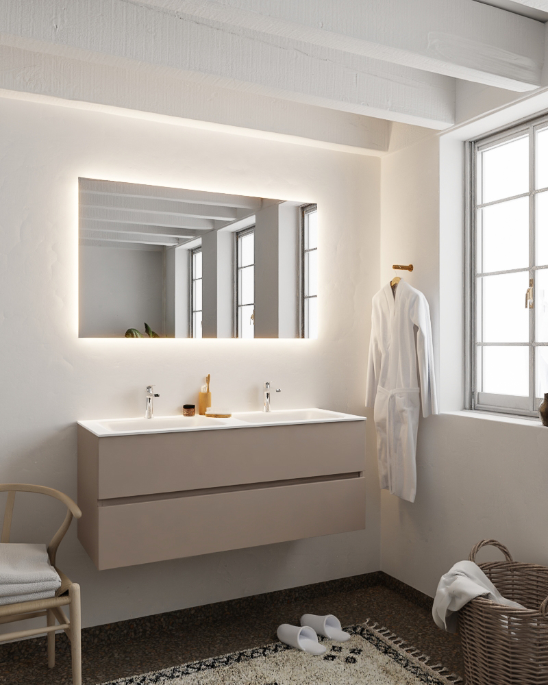 MONDIAZ VICA 120cm mueble de baño Smoke 2 cajones lavabo CLOUD Doble 2 orificios. 2 MONDIAZ VICA 120cm mueble de baño Smoke 2 cajones lavabo CLOUD Doble 2 orificios. - Imagen 2