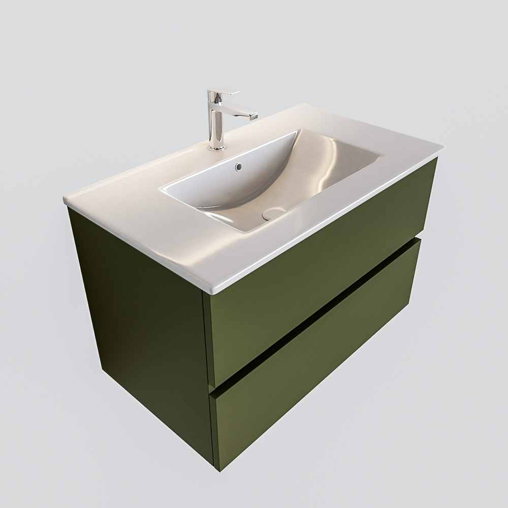 MONDIAZ VICA 80cm mueble de baño Army 2 cajones lavabo DENIA Centro 1 orificio. 4 MONDIAZ VICA 80cm mueble de baño Army 2 cajones lavabo DENIA Centro 1 orificio. - Imagen 4