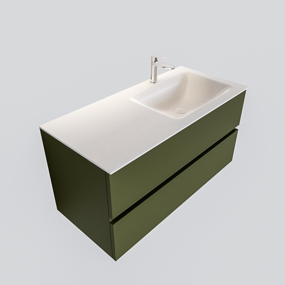MONDIAZ VICA 100cm mueble de baño Army 2 cajones lavabo CLOUD Derecho 1 orificio. 4 MONDIAZ VICA 100cm mueble de baño Army 2 cajones lavabo CLOUD Derecho 1 orificio. - Imagen 4