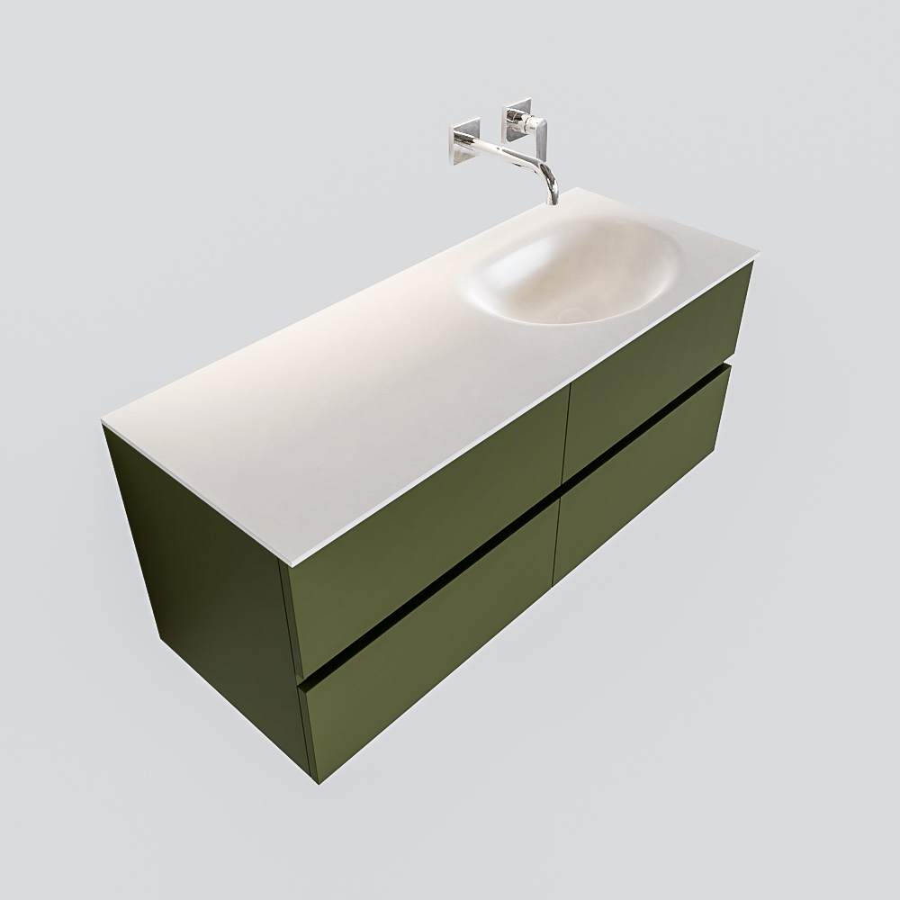 MONDIAZ VICA 120cm mueble de baño Army 4 cajones lavabo MOON Derecho sin orificio. 4 MONDIAZ VICA 120cm mueble de baño Army 4 cajones lavabo MOON Derecho sin orificio. - Imagen 4