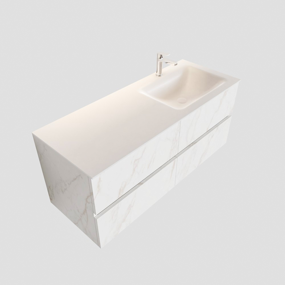 MONDIAZ VICA 120cm mueble de baño Carrara 4 cajones lavabo CLOUD Derecho 1 orificio. 4 MONDIAZ VICA 120cm mueble de baño Carrara 4 cajones lavabo CLOUD Derecho 1 orificio. - Imagen 4