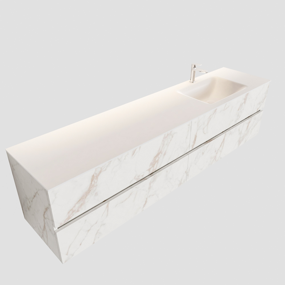 MONDIAZ VICA 200cm mueble de baño Carrara 4 cajones lavabo CLOUD Derecho 1 orificio. 4 MONDIAZ VICA 200cm mueble de baño Carrara 4 cajones lavabo CLOUD Derecho 1 orificio. - Imagen 4