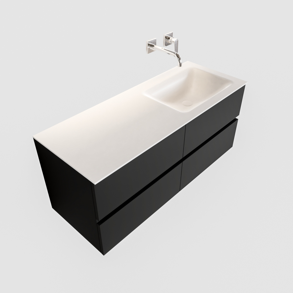 MONDIAZ VICA 120cm mueble de baño Urban 4 cajones lavabo CLOUD Derecho sin orificio. 4 MONDIAZ VICA 120cm mueble de baño Urban 4 cajones lavabo CLOUD Derecho sin orificio. - Imagen 4
