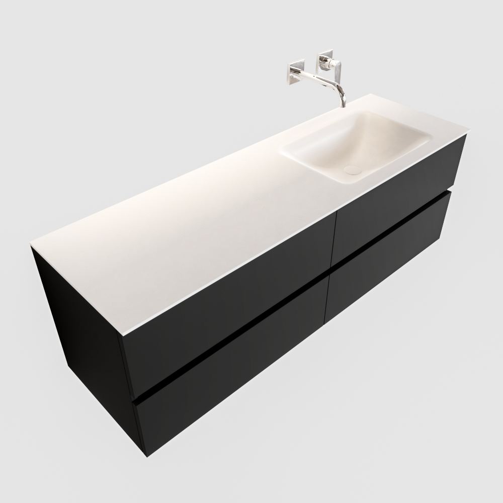 MONDIAZ VICA 150cm mueble de baño Urban 4 cajones lavabo CLOUD Derecho sin orificio. 4 MONDIAZ VICA 150cm mueble de baño Urban 4 cajones lavabo CLOUD Derecho sin orificio. - Imagen 4