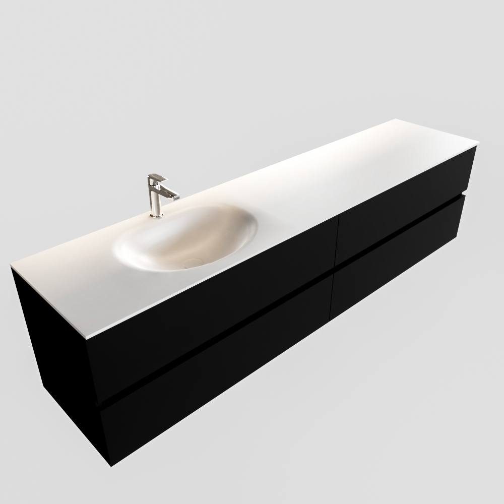 MONDIAZ VICA 200cm mueble de baño Urban 4 cajones lavabo MOON Izquierda 1 orificio. 4 MONDIAZ VICA 200cm mueble de baño Urban 4 cajones lavabo MOON Izquierda 1 orificio. - Imagen 4