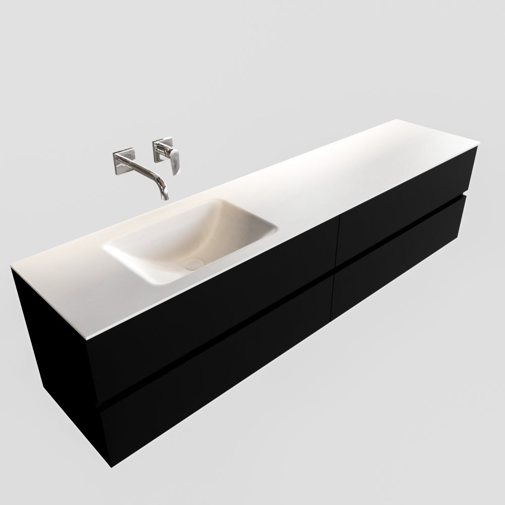 MONDIAZ VICA 200cm mueble de baño Urban 4 cajones lavabo CLOUD Izquierda sin orificio. 4 MONDIAZ VICA 200cm mueble de baño Urban 4 cajones lavabo CLOUD Izquierda sin orificio. - Imagen 4
