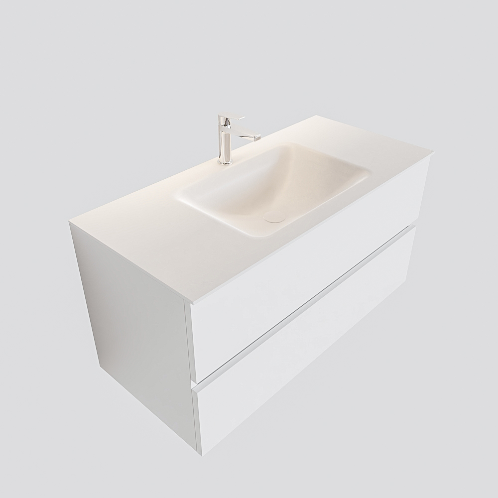 MONDIAZ VICA 100cm mueble de baño Talc 2 cajones lavabo CLOUD Centro 1 orificio. 4 MONDIAZ VICA 100cm mueble de baño Talc 2 cajones lavabo CLOUD Centro 1 orificio. - Imagen 4