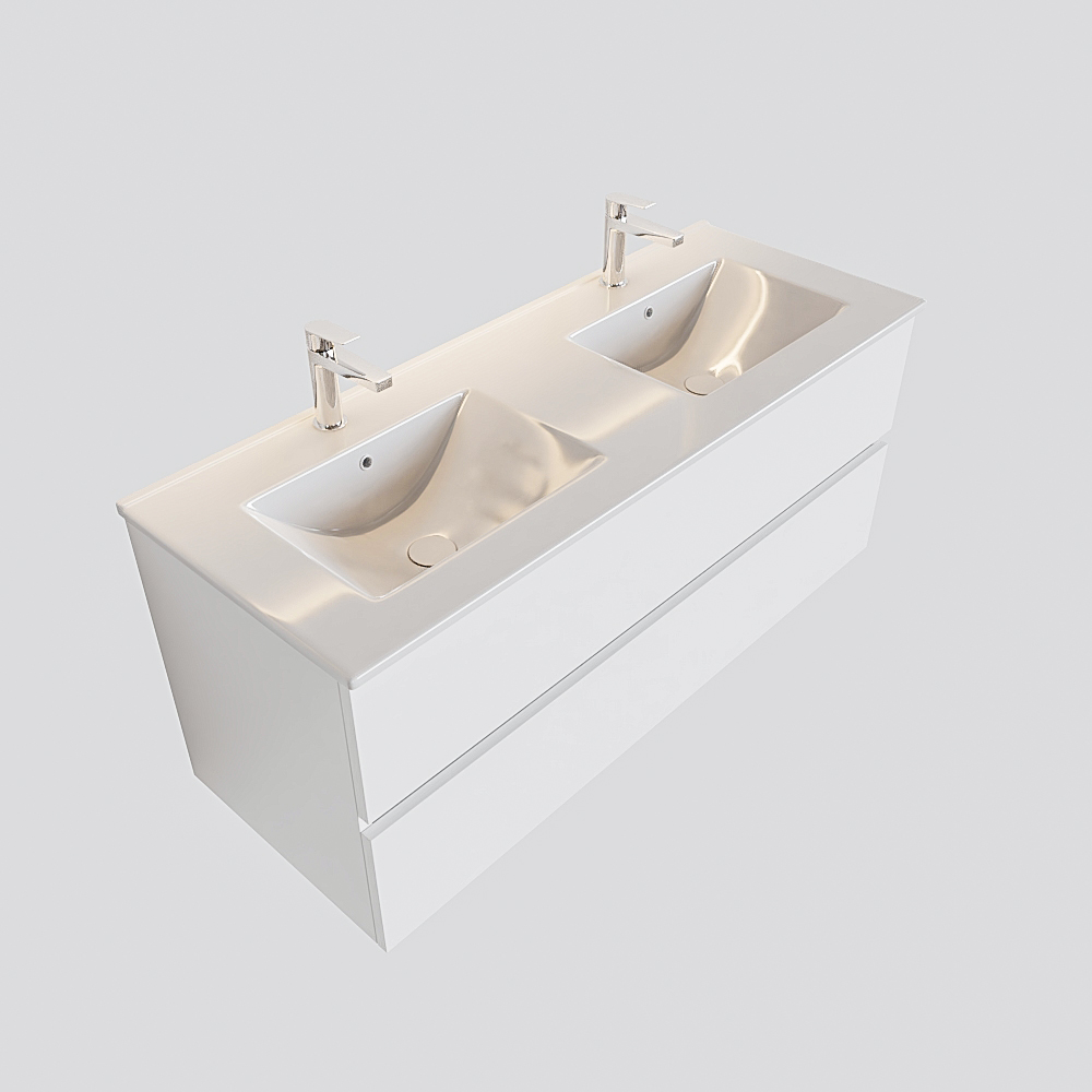MONDIAZ VICA 120cm mueble de baño Talc 2 cajones lavabo DENIA Doble 2 orificios. 4 MONDIAZ VICA 120cm mueble de baño Talc 2 cajones lavabo DENIA Doble 2 orificios. - Imagen 4