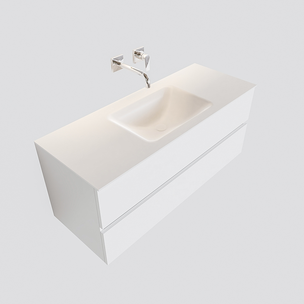 MONDIAZ VICA 120cm mueble de baño Talc 2 cajones lavabo CLOUD Centro sin orificio. 4 MONDIAZ VICA 120cm mueble de baño Talc 2 cajones lavabo CLOUD Centro sin orificio. - Imagen 4