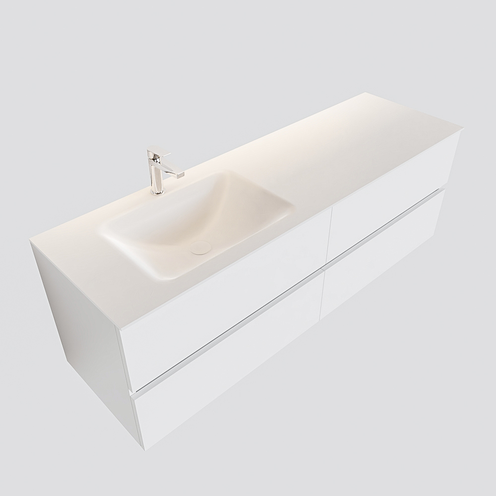 MONDIAZ VICA 150cm mueble de baño Talc 4 cajones lavabo CLOUD Izquierda 1 orificio. 4 MONDIAZ VICA 150cm mueble de baño Talc 4 cajones lavabo CLOUD Izquierda 1 orificio. - Imagen 4
