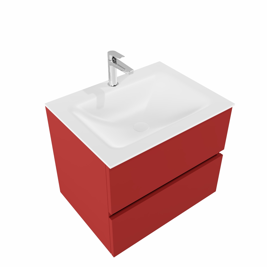 MONDIAZ VICA 60cm mueble de baño Fire 2 cajones lavabo CLOUD Centro 1 orificio. 4 MONDIAZ VICA 60cm mueble de baño Fire 2 cajones lavabo CLOUD Centro 1 orificio. - Imagen 4