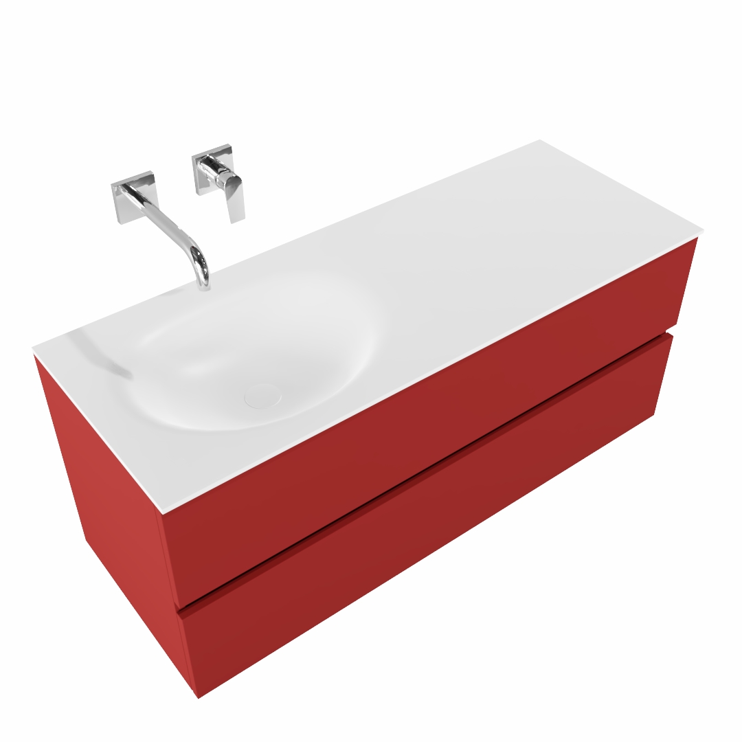MONDIAZ VICA 120cm mueble de baño Fire 2 cajones lavabo MOON Izquierda sin orificio. 4 MONDIAZ VICA 120cm mueble de baño Fire 2 cajones lavabo MOON Izquierda sin orificio. - Imagen 4