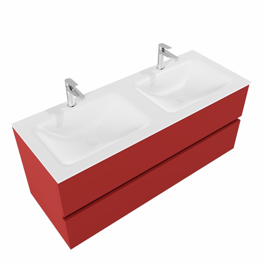 MONDIAZ VICA 120cm mueble de baño Fire 2 cajones lavabo CLOUD Doble 2 orificios. 4 MONDIAZ VICA 120cm mueble de baño Fire 2 cajones lavabo CLOUD Doble 2 orificios. - Imagen 4