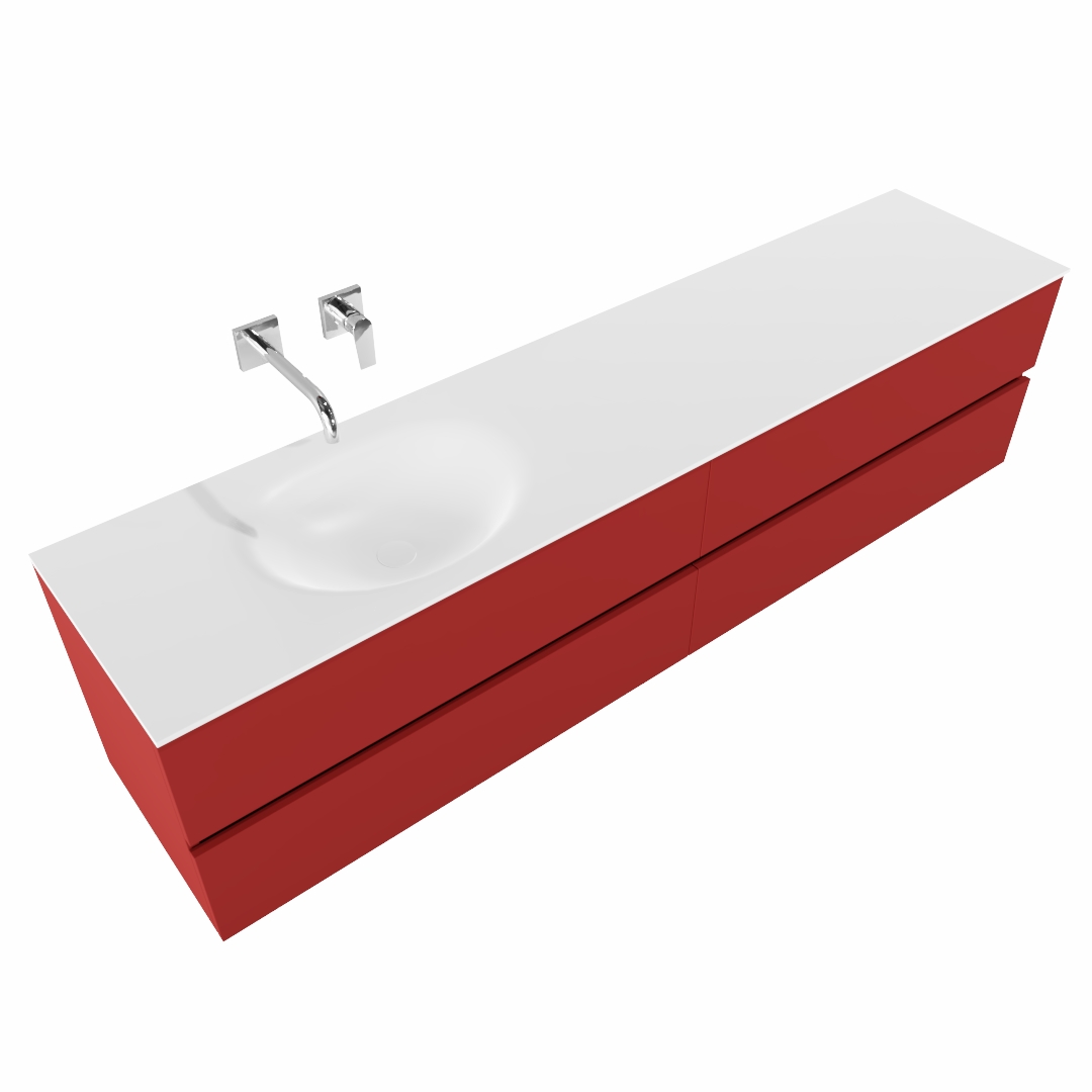 MONDIAZ VICA 200cm mueble de baño Fire 4 cajones lavabo MOON Izquierda sin orificio. 4 MONDIAZ VICA 200cm mueble de baño Fire 4 cajones lavabo MOON Izquierda sin orificio. - Imagen 4