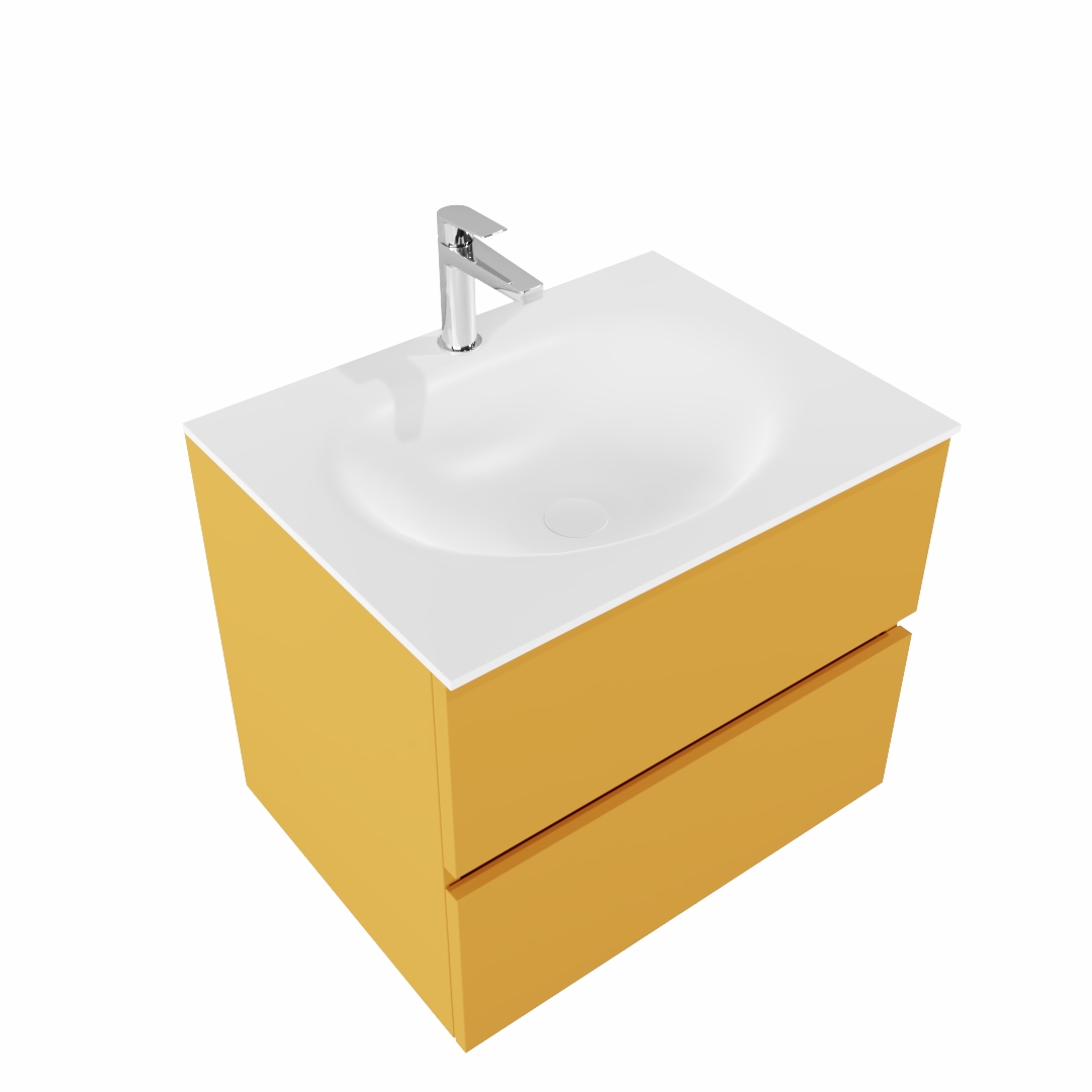 MONDIAZ VICA 60cm mueble de baño Ocher 2 cajones lavabo MOON Centro 1 orificio. 4 MONDIAZ VICA 60cm mueble de baño Ocher 2 cajones lavabo MOON Centro 1 orificio. - Imagen 4