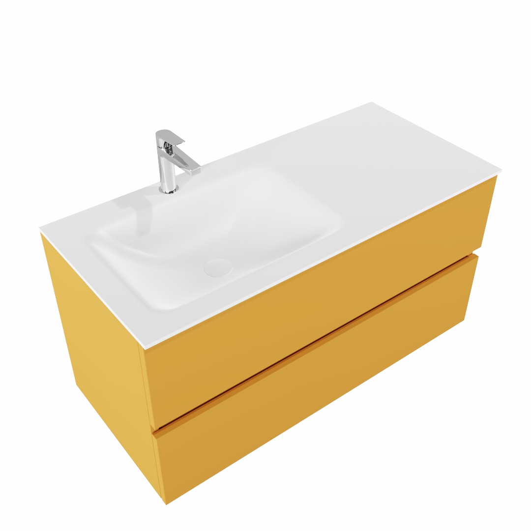 MONDIAZ VICA 100cm mueble de baño Ocher 2 cajones lavabo CLOUD Izquierda 1 orificio. 4 MONDIAZ VICA 100cm mueble de baño Ocher 2 cajones lavabo CLOUD Izquierda 1 orificio. - Imagen 4