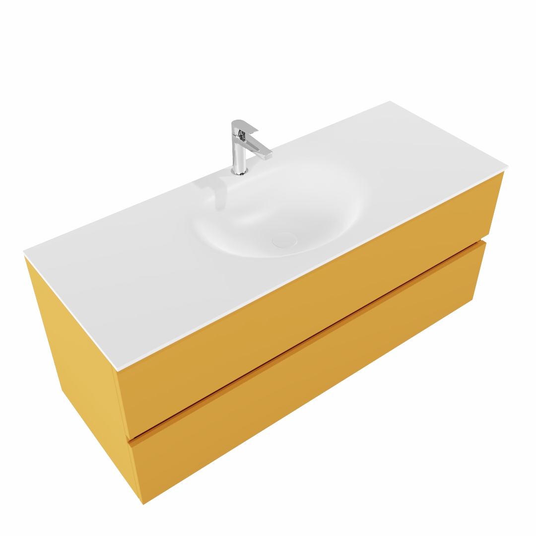 MONDIAZ VICA 120cm mueble de baño Ocher 2 cajones lavabo MOON Centro 1 orificio. 4 MONDIAZ VICA 120cm mueble de baño Ocher 2 cajones lavabo MOON Centro 1 orificio. - Imagen 4