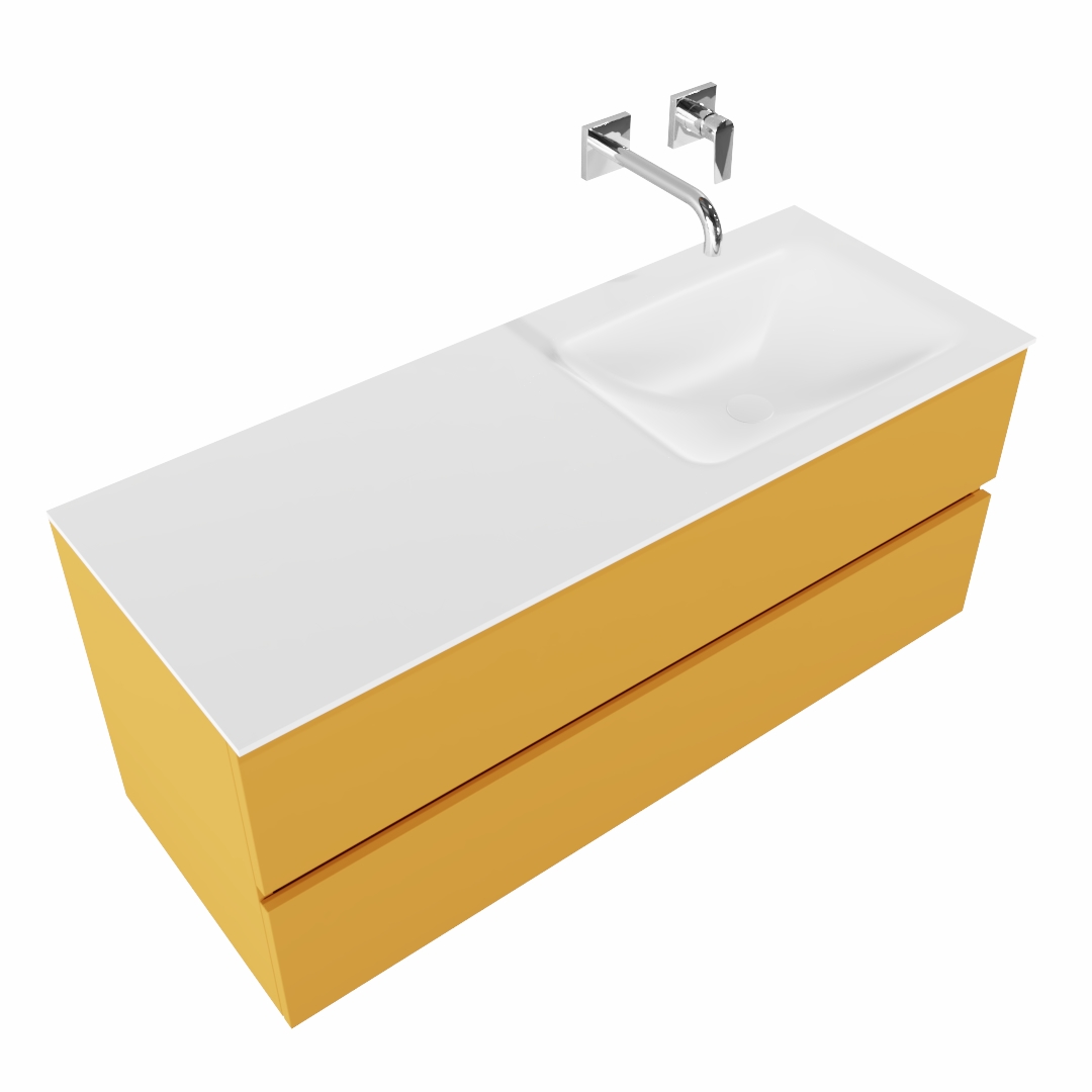 MONDIAZ VICA 120cm mueble de baño Ocher 2 cajones lavabo CLOUD Derecho sin orificio. 4 MONDIAZ VICA 120cm mueble de baño Ocher 2 cajones lavabo CLOUD Derecho sin orificio. - Imagen 4