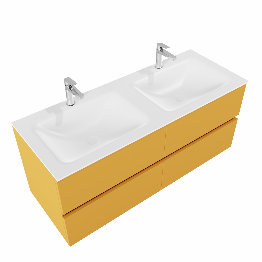 MONDIAZ VICA 120cm mueble de baño Ocher 4 cajones lavabo CLOUD Doble 2 orificios. 4 MONDIAZ VICA 120cm mueble de baño Ocher 4 cajones lavabo CLOUD Doble 2 orificios. - Imagen 4