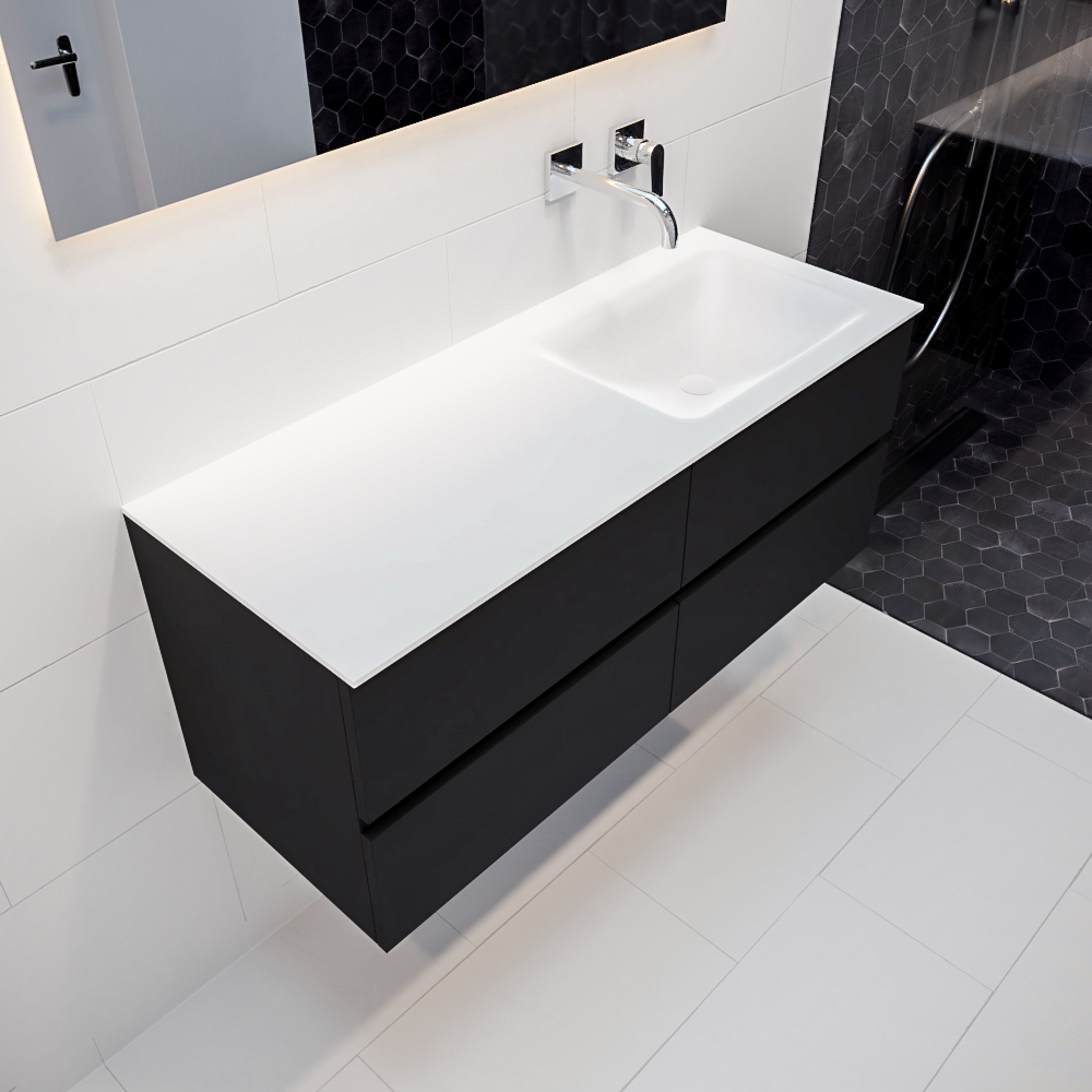 MONDIAZ VICA 120cm mueble de baño Urban 4 cajones lavabo CLOUD Derecho sin orificio. 1 MONDIAZ VICA 120cm mueble de baño Urban 4 cajones lavabo CLOUD Derecho sin orificio.