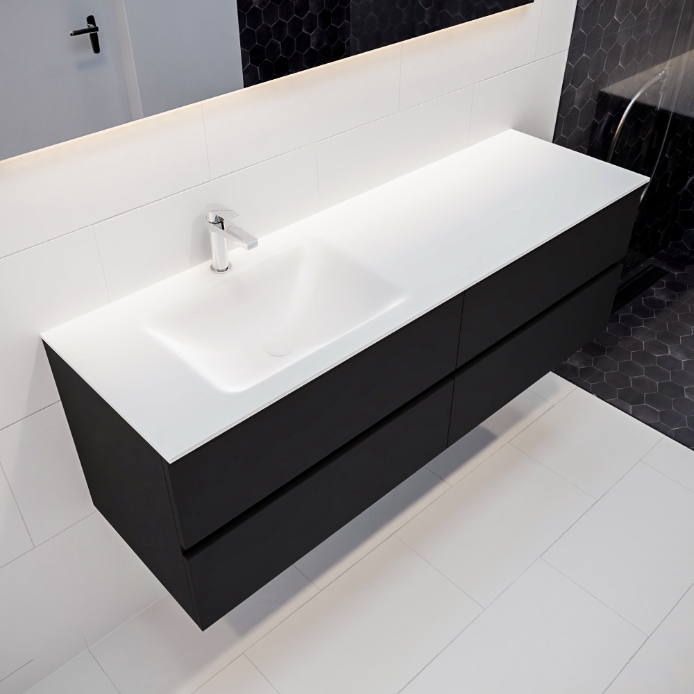 MONDIAZ VICA 150cm mueble de baño Urban 4 cajones lavabo CLOUD Izquierda 1 orificio. 1 MONDIAZ VICA 150cm mueble de baño Urban 4 cajones lavabo CLOUD Izquierda 1 orificio.