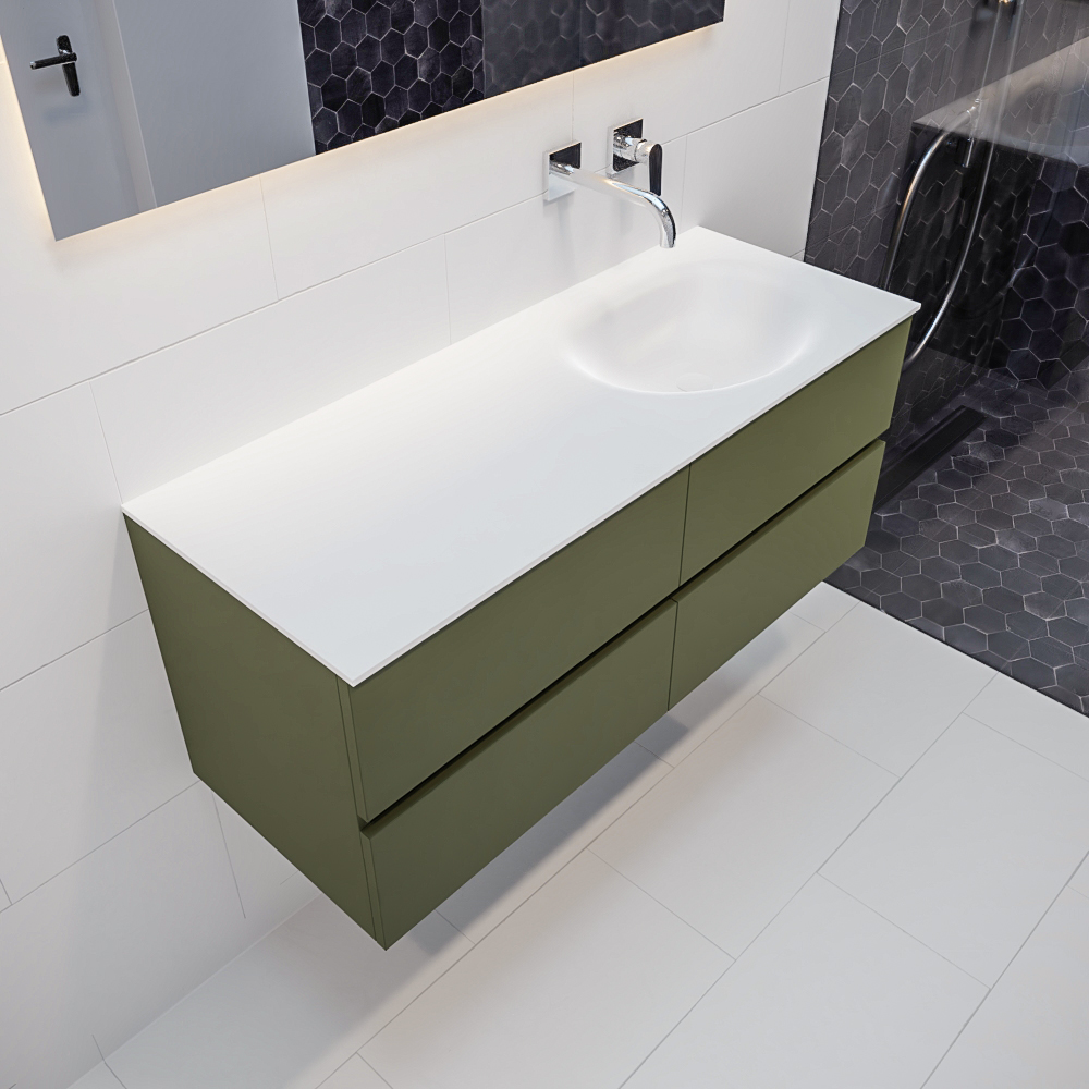 MONDIAZ VICA 120cm mueble de baño Army 4 cajones lavabo MOON Derecho sin orificio. 1 MONDIAZ VICA 120cm mueble de baño Army 4 cajones lavabo MOON Derecho sin orificio.