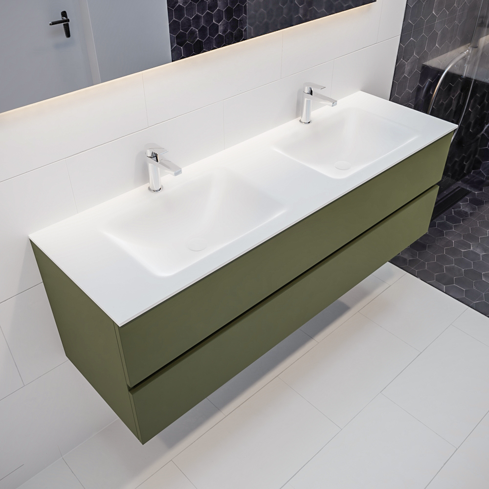 MONDIAZ VICA 150cm mueble de baño Army 2 cajones lavabo CLOUD Doble 2 orificios. 1 MONDIAZ VICA 150cm mueble de baño Army 2 cajones lavabo CLOUD Doble 2 orificios.