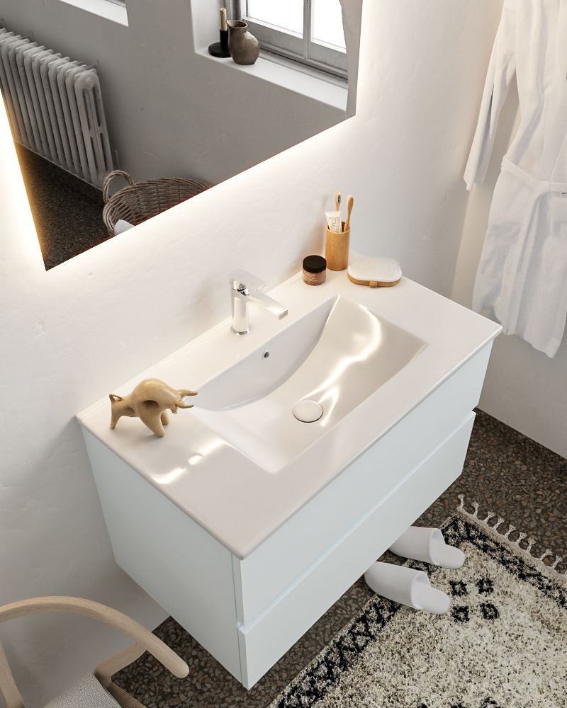 MONDIAZ VICA 80cm mueble de baño Clay 2 cajones lavabo DENIA Centro 1 orificio. 1 MONDIAZ VICA 80cm mueble de baño Clay 2 cajones lavabo DENIA Centro 1 orificio.