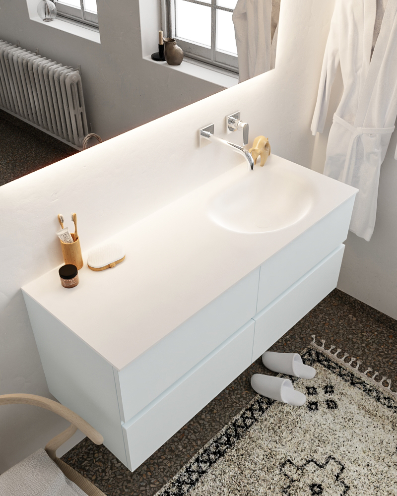 MONDIAZ VICA 120cm mueble de baño Clay 4 cajones lavabo MOON Derecho sin orificio. 1 MONDIAZ VICA 120cm mueble de baño Clay 4 cajones lavabo MOON Derecho sin orificio.