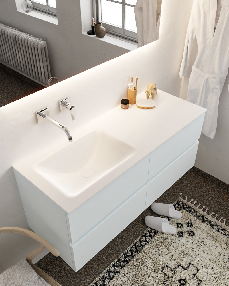 MONDIAZ VICA 120cm mueble de baño Clay 4 cajones lavabo CLOUD Izquierda sin orificio. 1 MONDIAZ VICA 120cm mueble de baño Clay 4 cajones lavabo CLOUD Izquierda sin orificio.