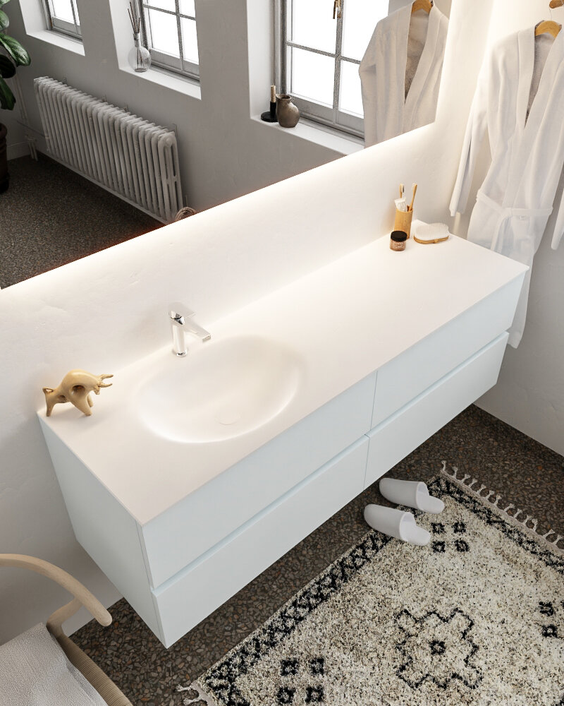 MONDIAZ VICA 150cm mueble de baño Clay 4 cajones lavabo MOON Izquierda 1 orificio. 1 MONDIAZ VICA 150cm mueble de baño Clay 4 cajones lavabo MOON Izquierda 1 orificio.